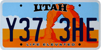 UT license plate Y373HE