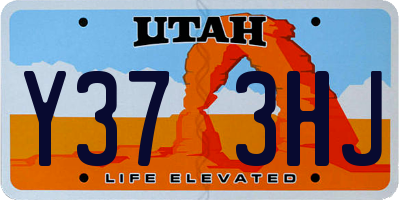 UT license plate Y373HJ