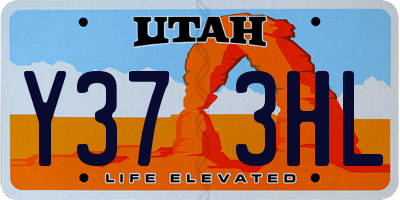 UT license plate Y373HL