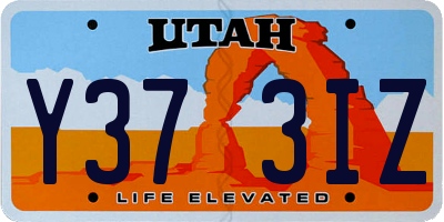 UT license plate Y373IZ