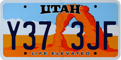 UT license plate Y373JF