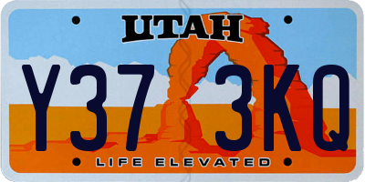 UT license plate Y373KQ