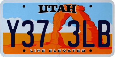 UT license plate Y373LB