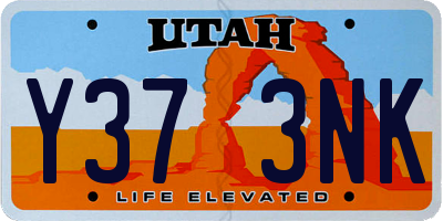 UT license plate Y373NK