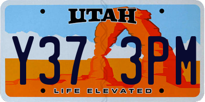 UT license plate Y373PM