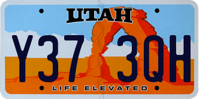 UT license plate Y373QH