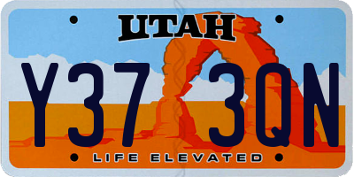 UT license plate Y373QN