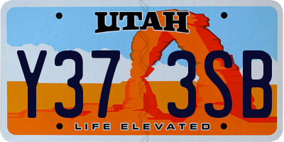 UT license plate Y373SB