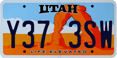 UT license plate Y373SW