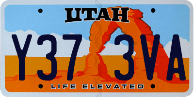 UT license plate Y373VA