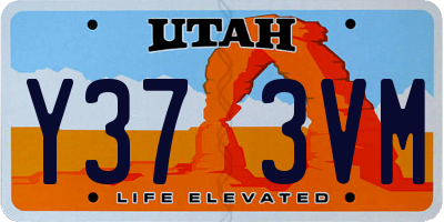 UT license plate Y373VM