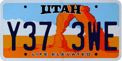 UT license plate Y373WE