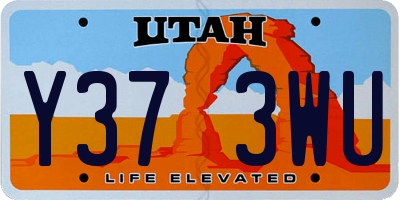 UT license plate Y373WU