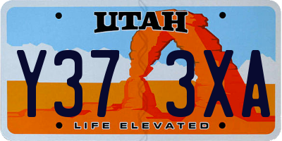UT license plate Y373XA