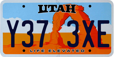 UT license plate Y373XE