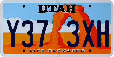 UT license plate Y373XH