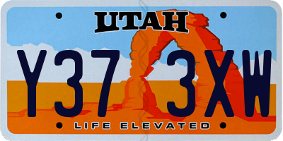 UT license plate Y373XW