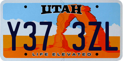 UT license plate Y373ZL