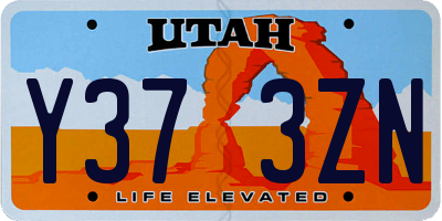 UT license plate Y373ZN