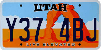 UT license plate Y374BJ