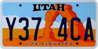 UT license plate Y374CA