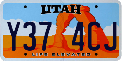 UT license plate Y374CJ