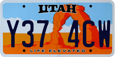 UT license plate Y374CW