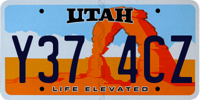 UT license plate Y374CZ