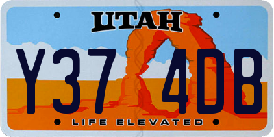 UT license plate Y374DB