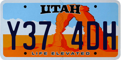 UT license plate Y374DH