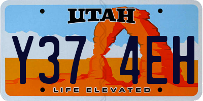 UT license plate Y374EH