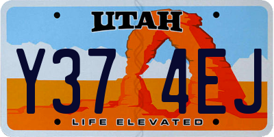 UT license plate Y374EJ