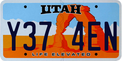 UT license plate Y374EN