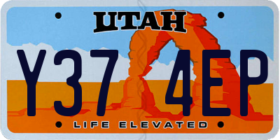 UT license plate Y374EP