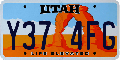 UT license plate Y374FG