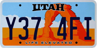 UT license plate Y374FI