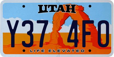 UT license plate Y374FO