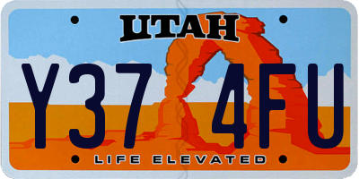 UT license plate Y374FU