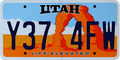 UT license plate Y374FW