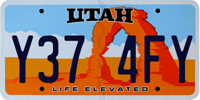 UT license plate Y374FY