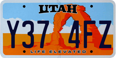 UT license plate Y374FZ