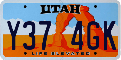 UT license plate Y374GK