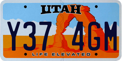 UT license plate Y374GM