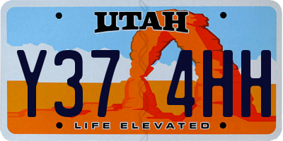 UT license plate Y374HH