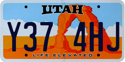 UT license plate Y374HJ