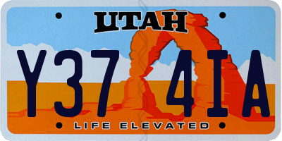 UT license plate Y374IA