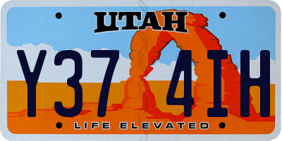 UT license plate Y374IH