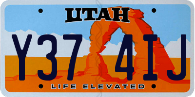 UT license plate Y374IJ