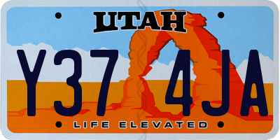 UT license plate Y374JA