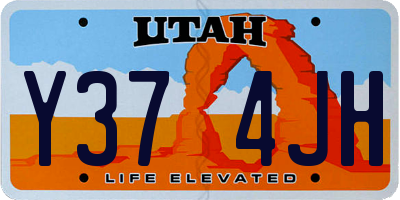 UT license plate Y374JH